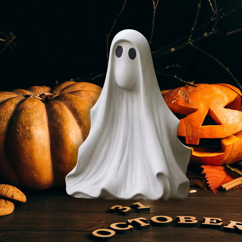 Cute Halloween Ghost Ornament Resin Decor for Spooky Seasonal Display