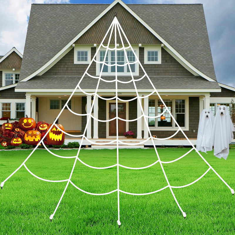 Halloween Spider Web Hanging Light with Timer for Indoor & Outdoor Decor