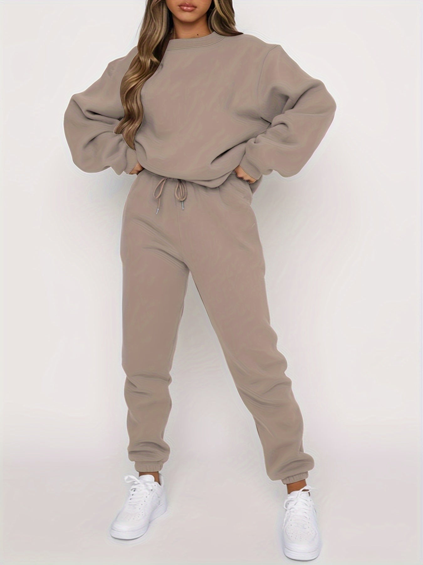 Women's Lounge Set | Drawstring Joggers | Soft Breathable Comfort | Polyester Blend