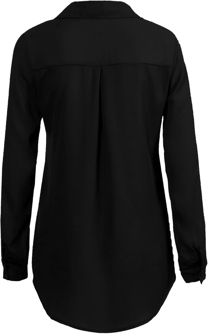 Women's Blouse | Elegant Chiffon Fabric | Versatile Long-Sleeve Design | Comfortable Fit