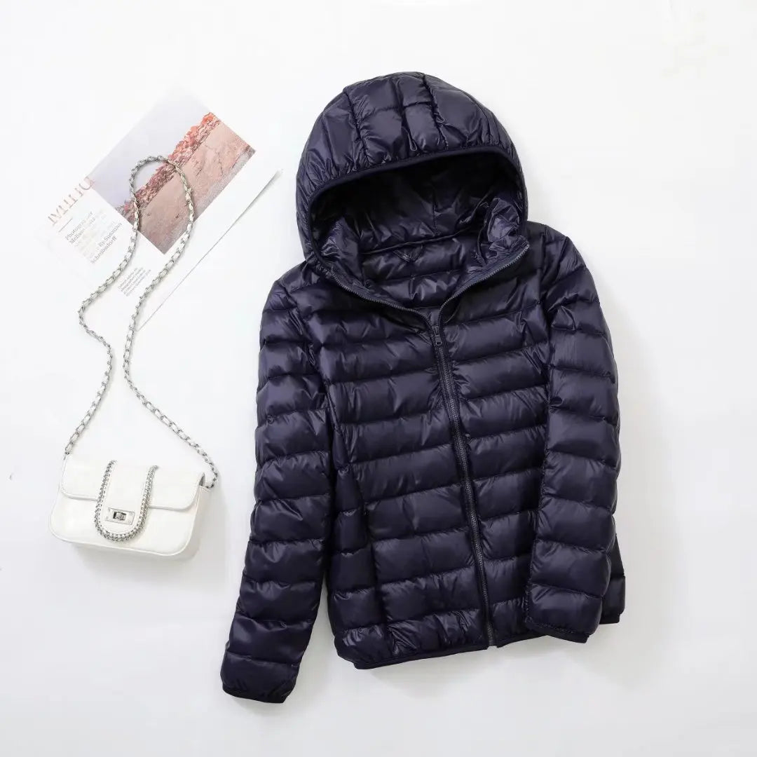 Reversible Hooded Down Jacket | Lightweight Insulated & Quilted Design | Dual-Style Versatile Warmth