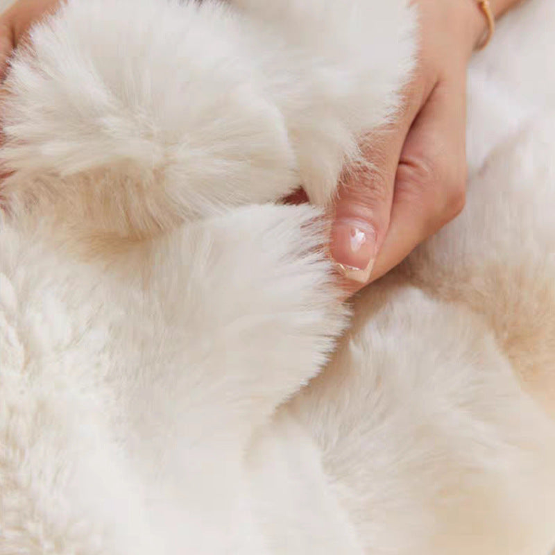 Faux Fur Blanket | Plush Bubble-Textured Design | Oversized Soft & Cozy | Comfortable Fit