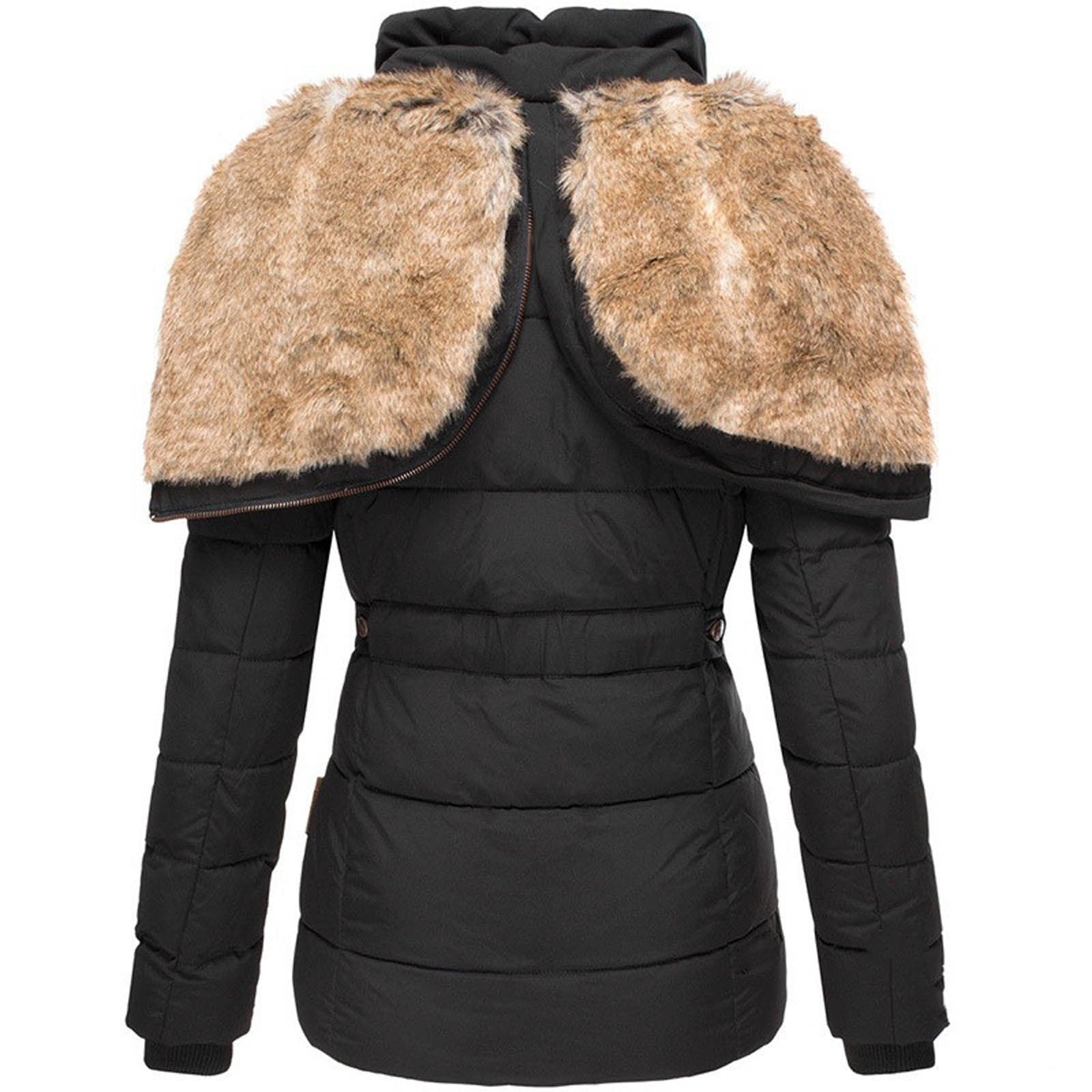 Women’s Winter Jacket | Quilted Insulated Design with Fur-Lined Hood | Durable Comfort & Weather Protection