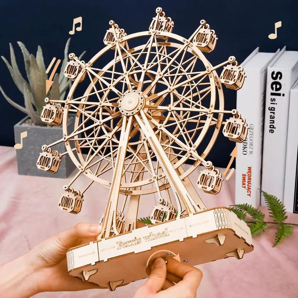 Create Your Own 3D Wooden Ferris Wheel Model Kit