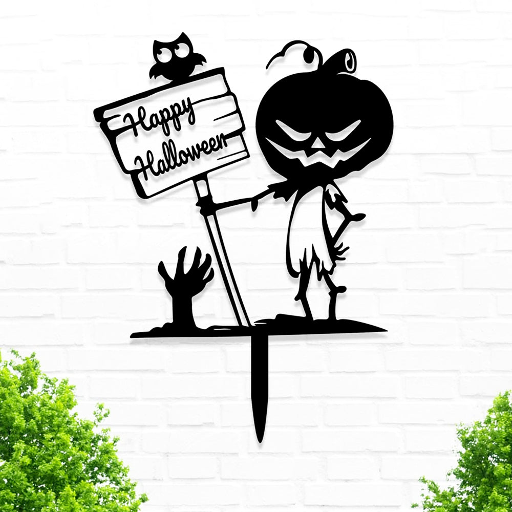Halloween Metal Yard Stake with Spooky Outdoor Decor