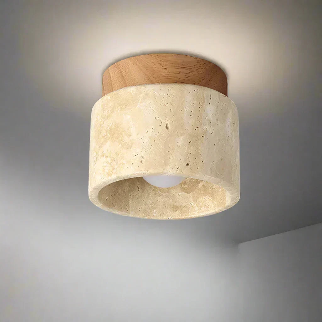 SereneGlow Soft Cream Japanese Ceiling Light for Modern Spaces