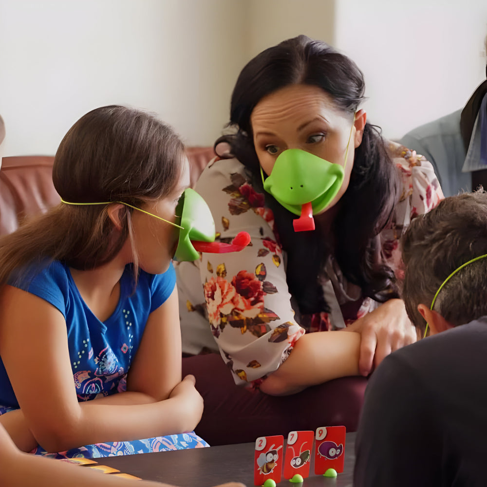 Exciting Kids' Board Game with Colorful Chameleon Masks