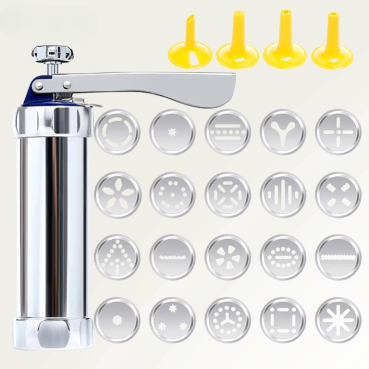 Premium Cookie Press with Customizable Stencils