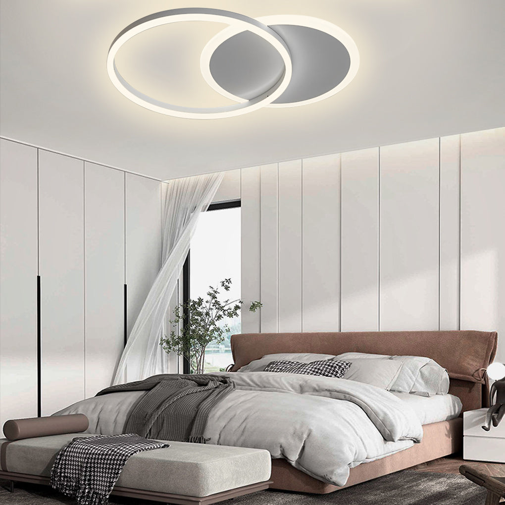 22'' LED 1-Light Flush Mount Lights LED Artistic Aluminum Novelty Dimmable Ceiling Lights-dazuma
