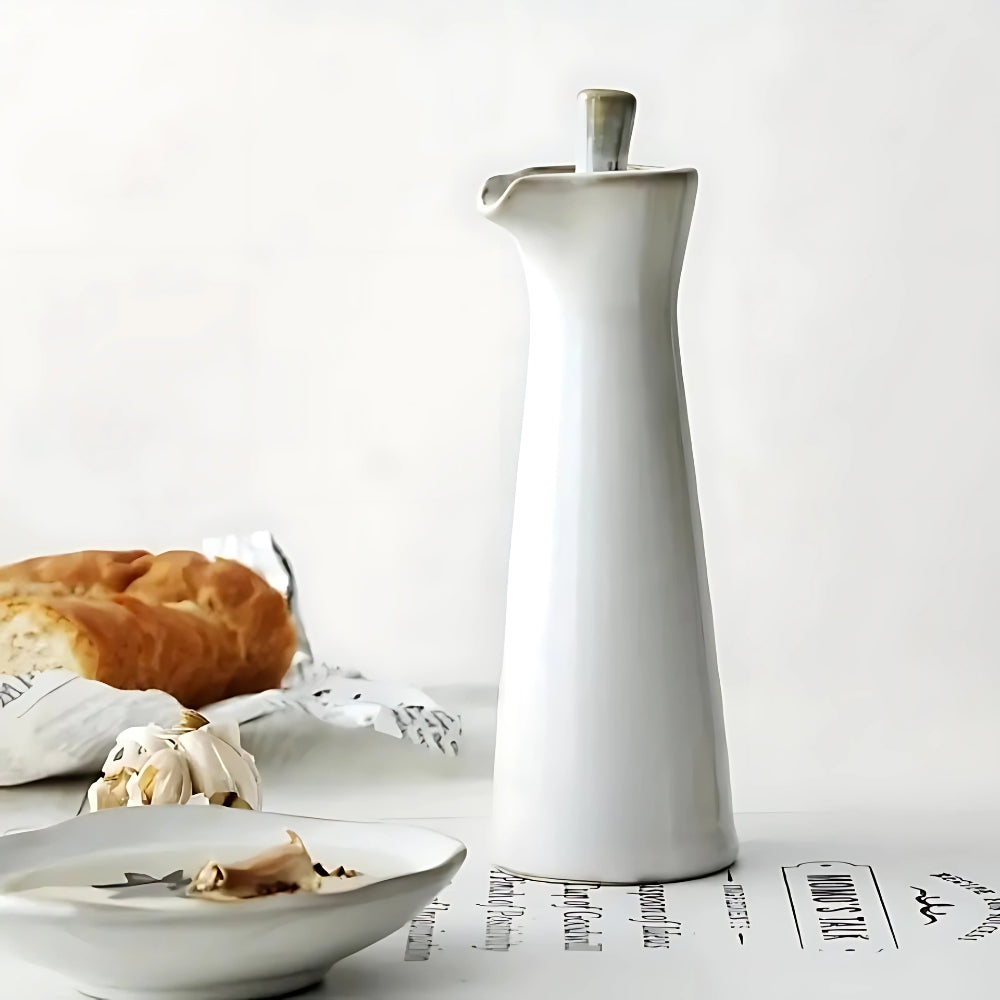 Elegant Ceramic Dispenser for Oil, Vinegar, and Sauces