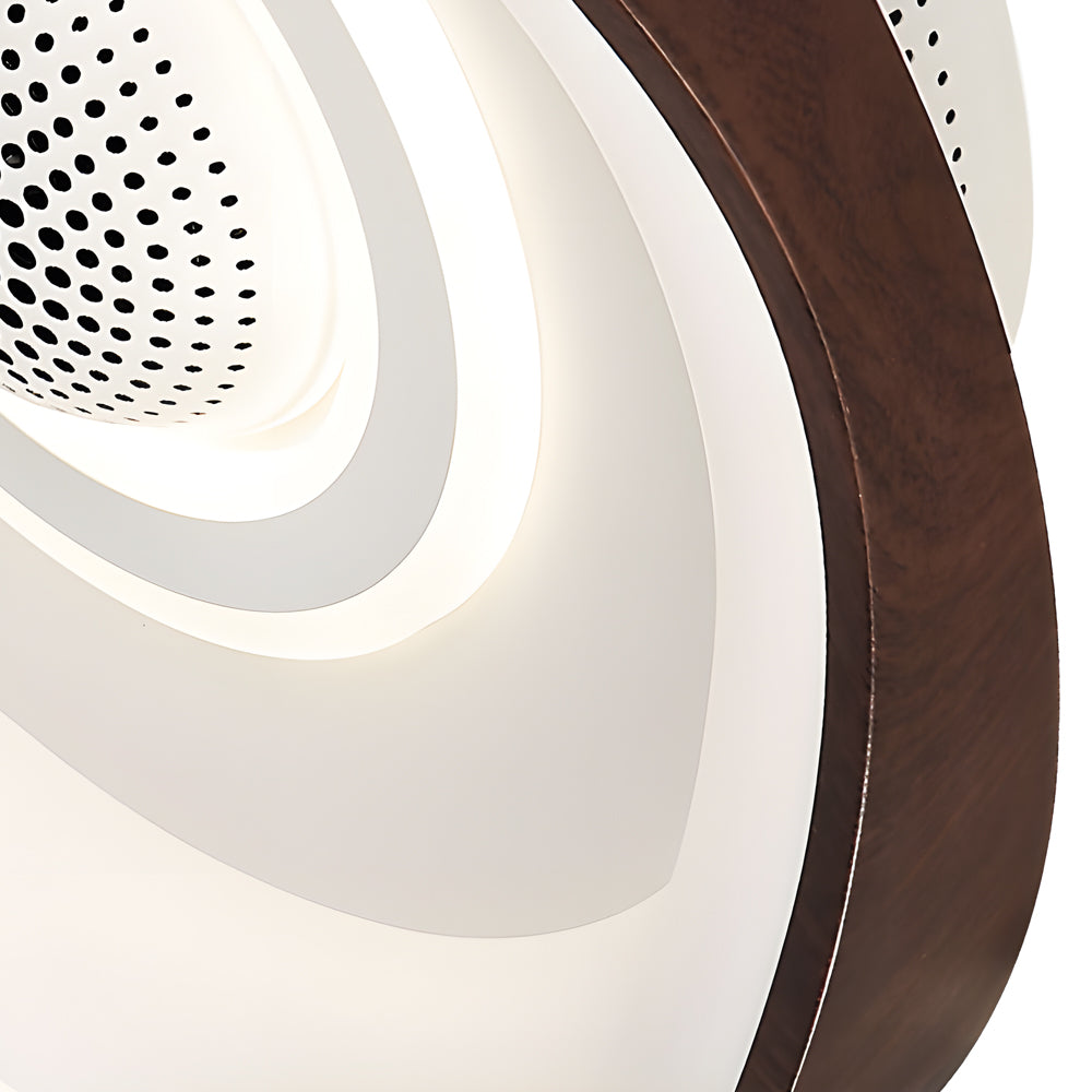 20'' Modern Bladeless Ceiling Fan with Round Design and Dimmable LED Light