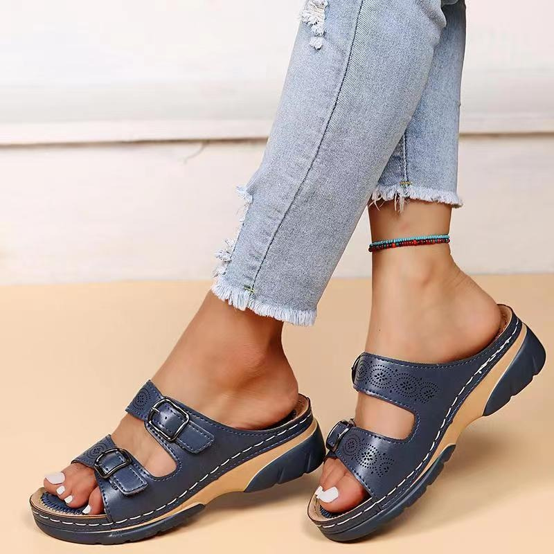 Women’s Orthopedic Sandals | Adjustable Double-Buckle Straps | Lightweight EVA Sole | Pain Relief & Stability