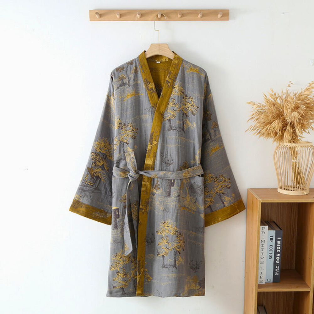 Cotton Comfort Kimono Robe for Relaxed Elegance