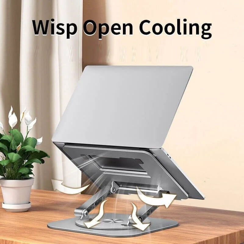 360-Degree Rotating Laptop Holder in Aluminum Alloy