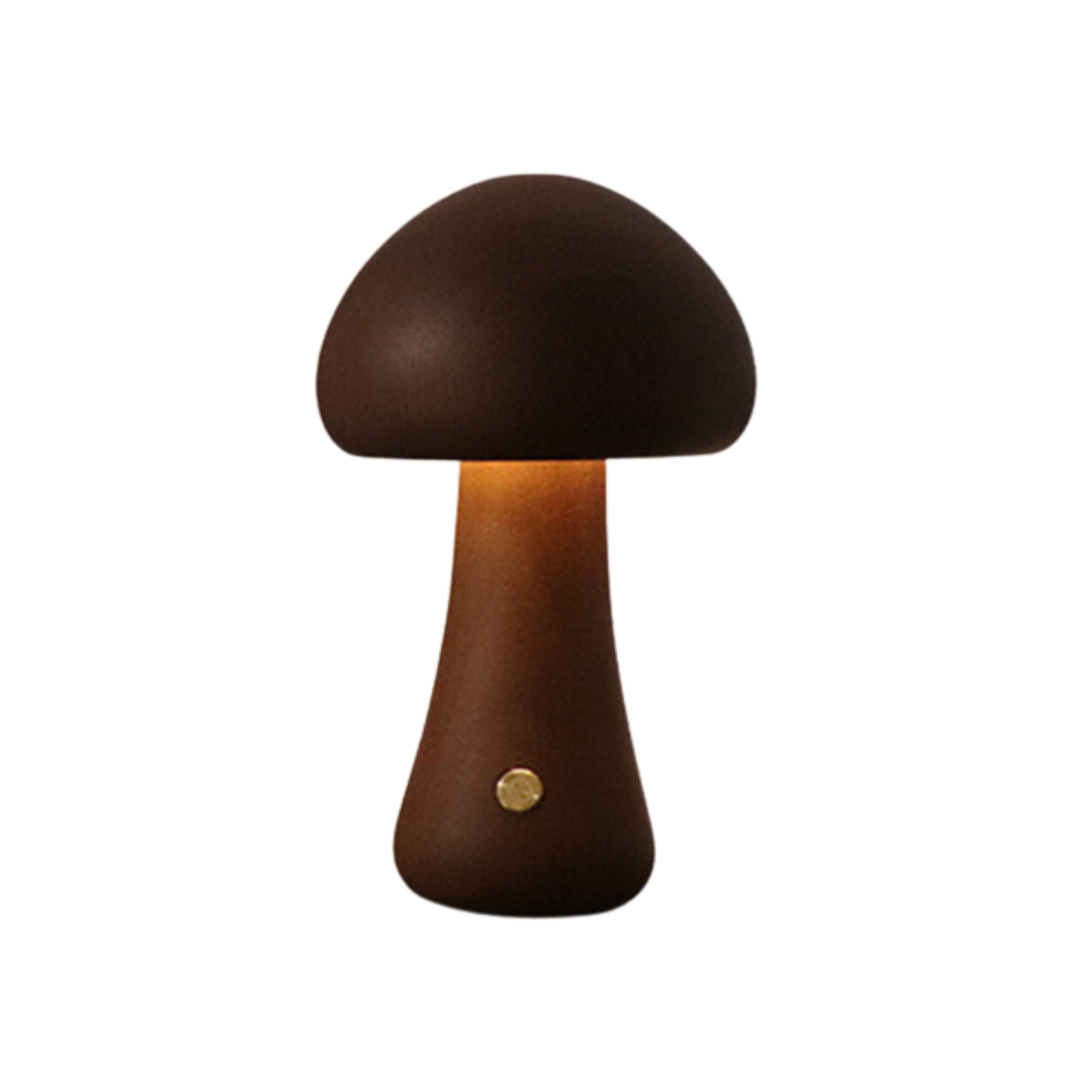 Taavita - LED Night Light Wooden Mushroom with Touch Sensor & Dimmable Brightness