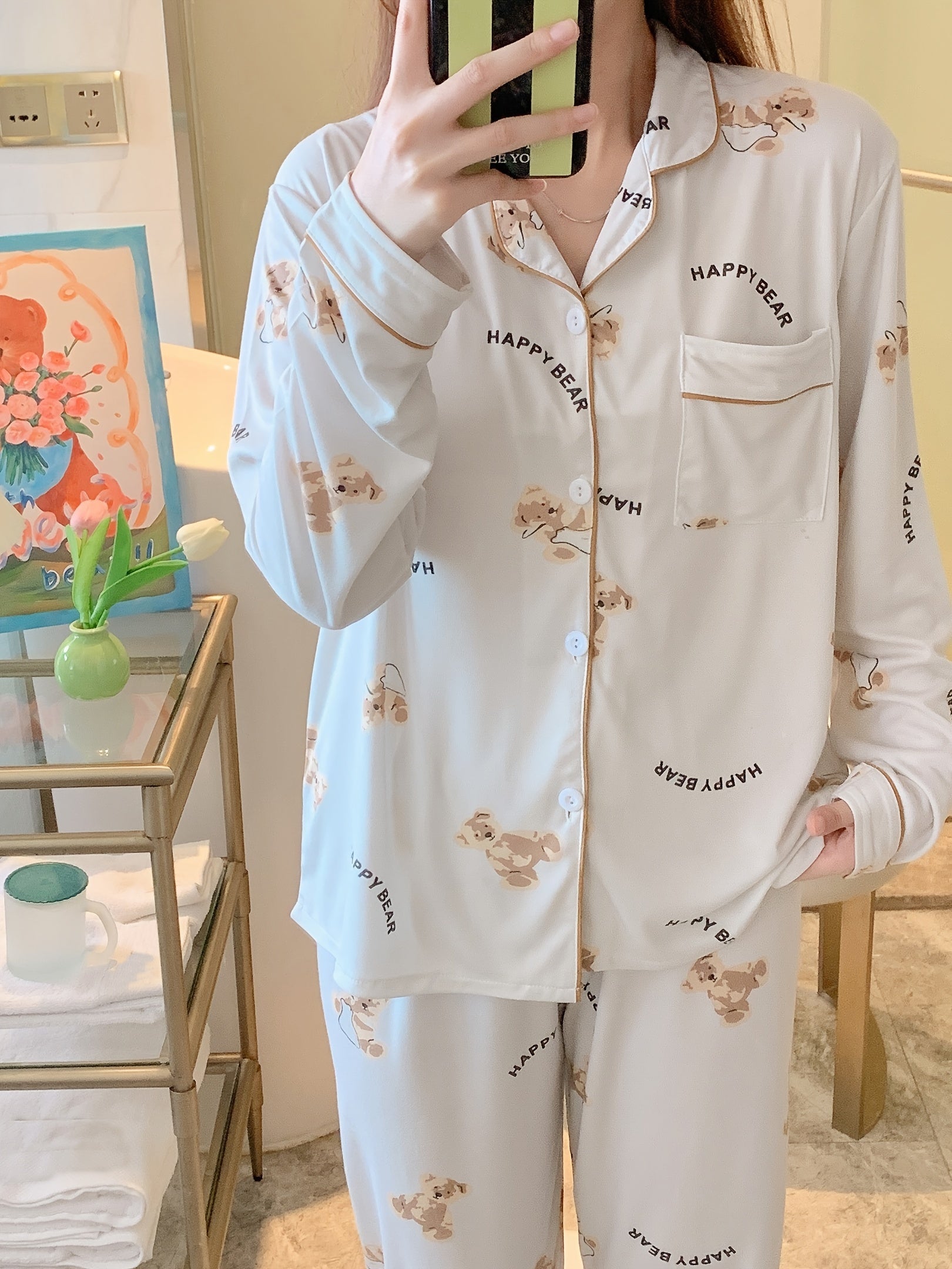 Women’s Pajama Set | Cartoon Print | Ultra Soft Comfort | Polyester