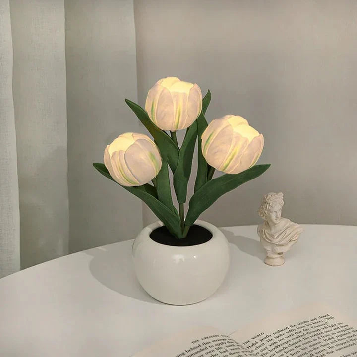 Ceramic Pot Table Lamp with LED – Cozy Accent Lighting