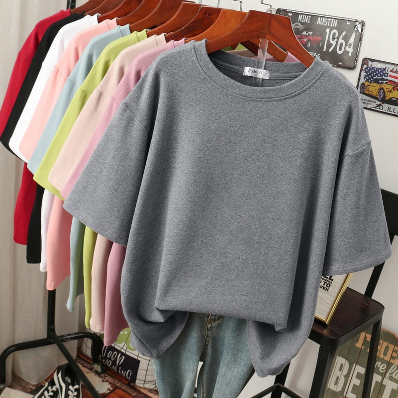 Plus-Size T-Shirt for Women | Oversized Crew Neck Design | Soft Cotton Fabric | Comfortable Fit