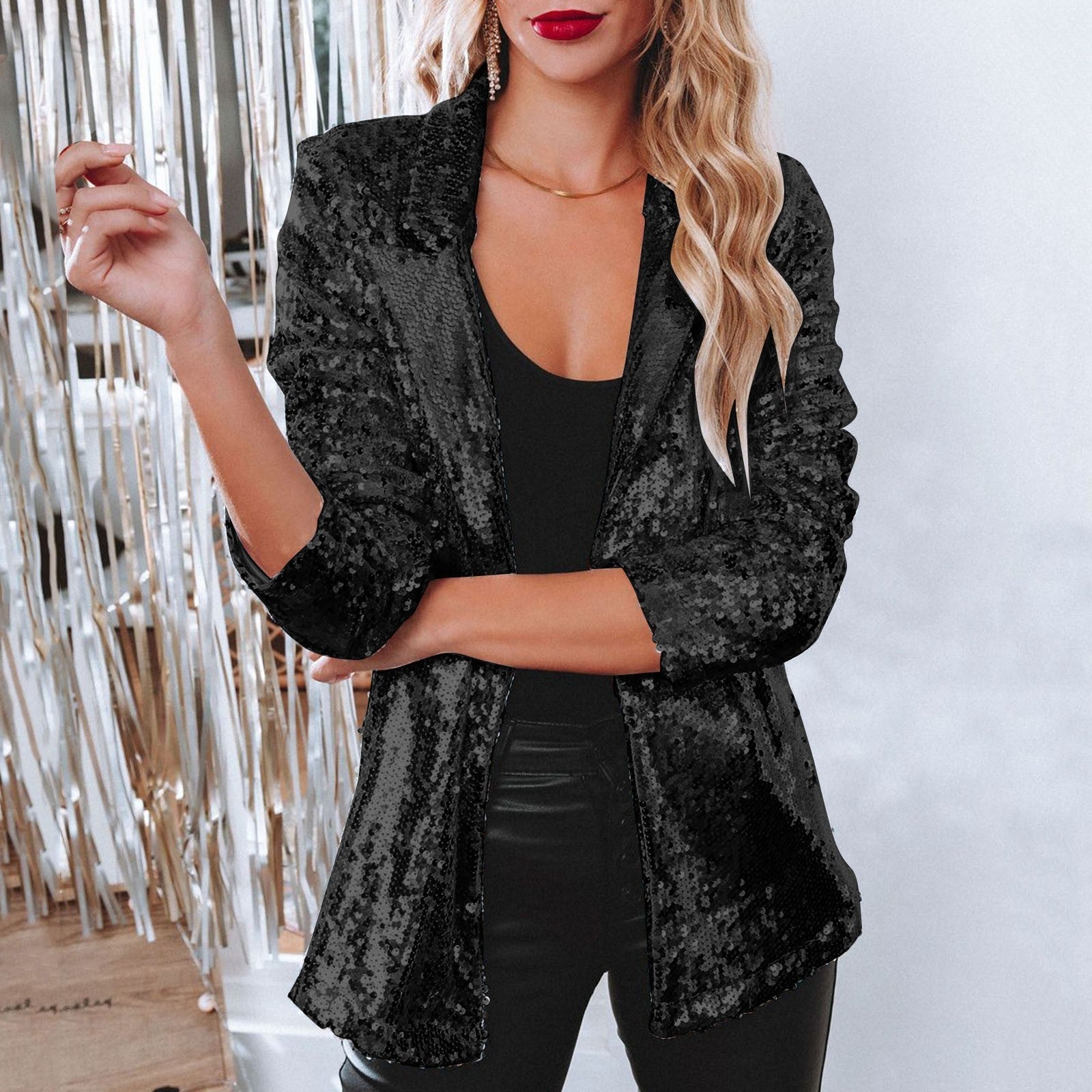 Women’s Sequin Blazer | Radiant Sequin Embellishment | High-Quality Fabric | Comfortable Fit