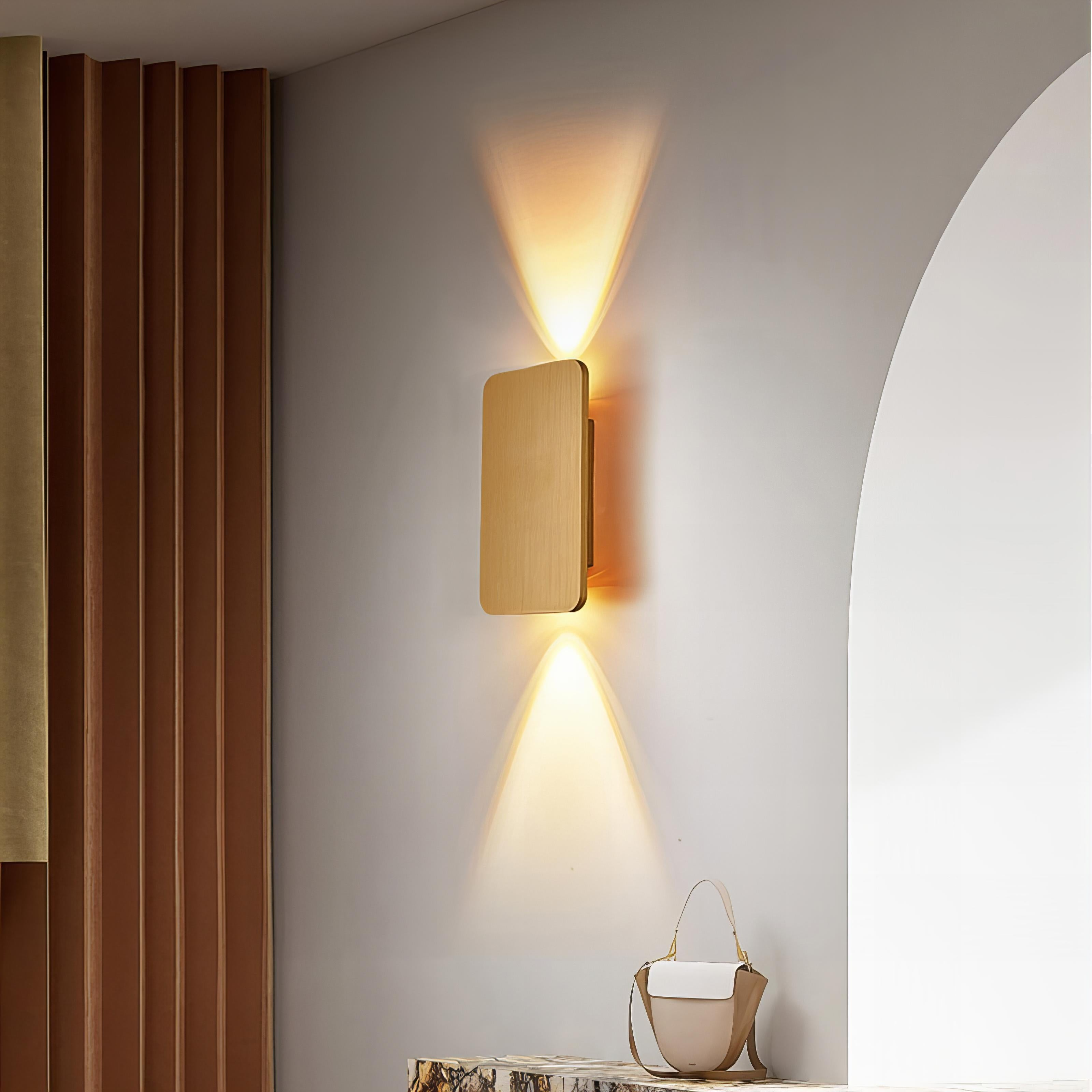 LED Wall Lamp | Dual Uplight and Downlight | High-Quality Wood | Energy-Efficient LED Lighting