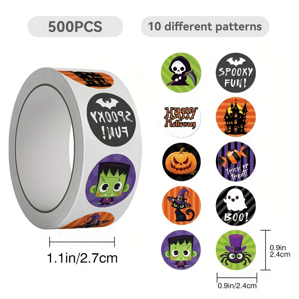1000-Pack Halloween PVC Stickers – Spooky Waterproof Party Decorations