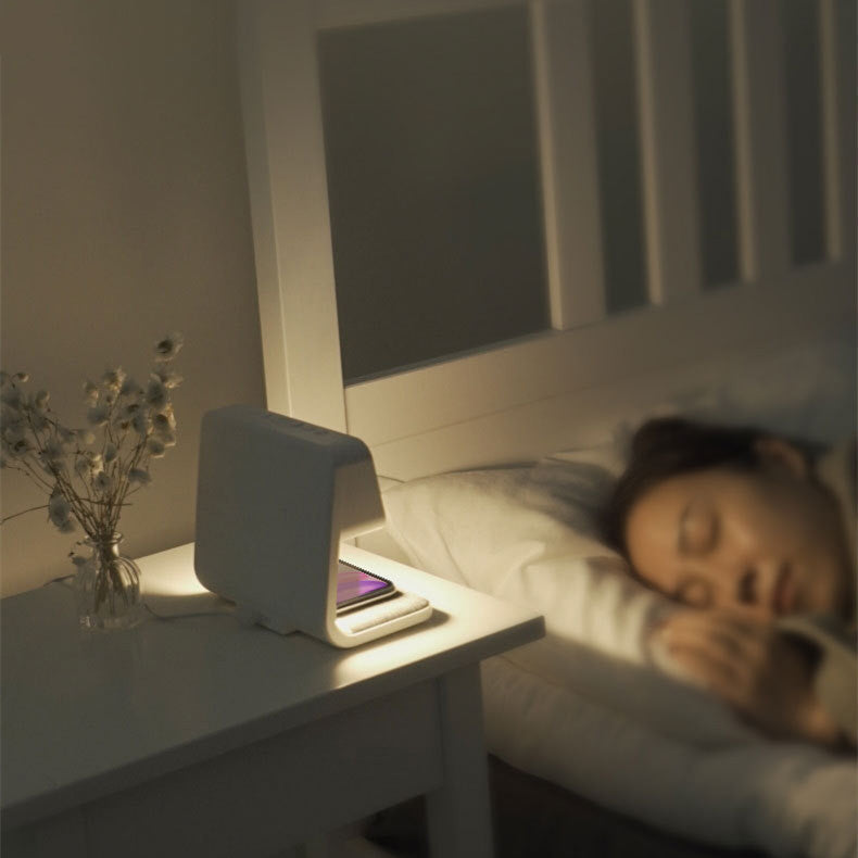 TranquilGlow – 3-in-1 Smart Bedside Lamp with Charger & Clock