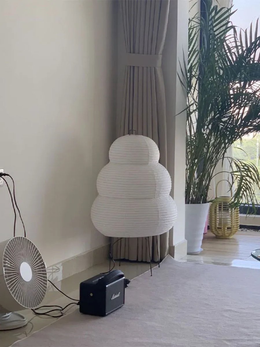 Transformable Japanese Rice Paper Floor Lamp
