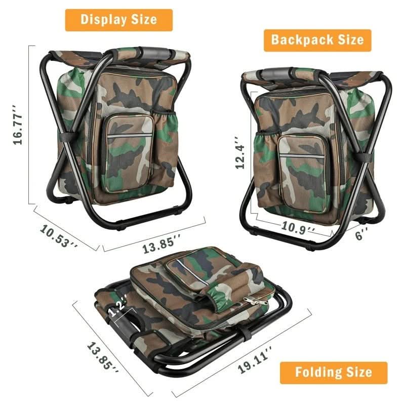 All-in-One Outdoor Backpack with Chair and Cooler