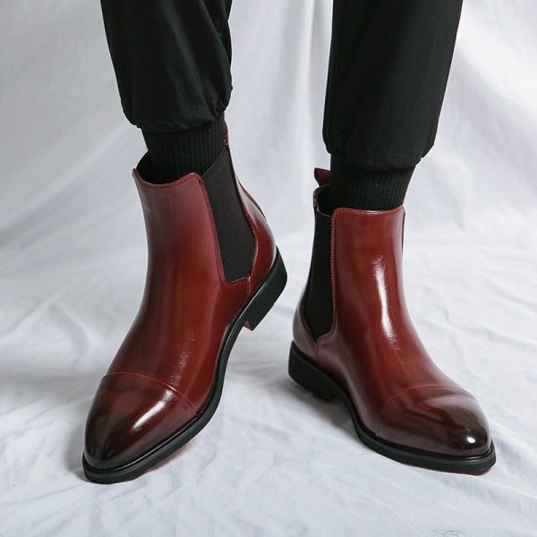 Men's Leather Chelsea Boots | Slip-On Design & Elastic Side Panels | Durable Leather | Comfortable Fit for All-Day Wear