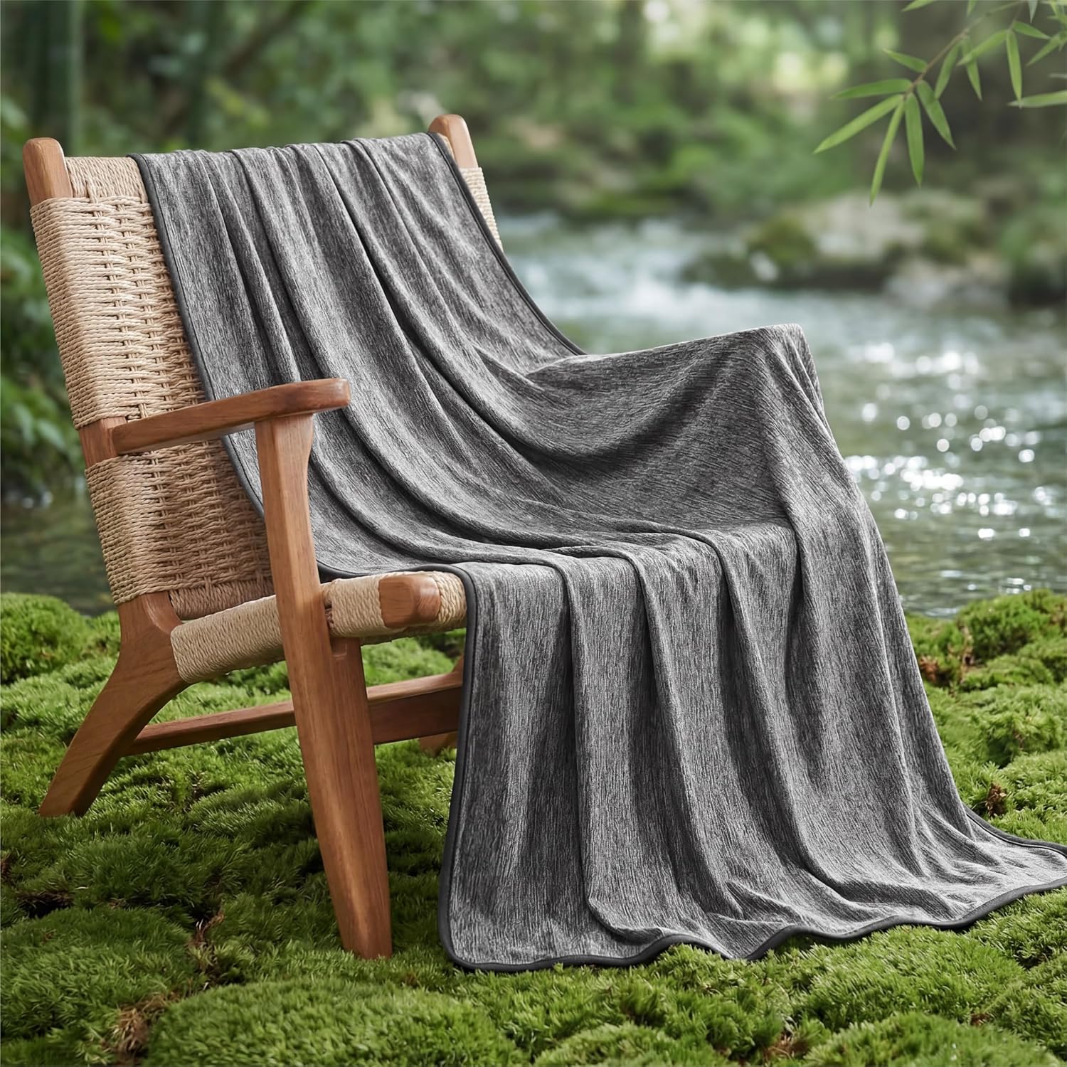 Lightweight Summer Cooling Blanket for Hot Sleepers – Bamboo Rayon Throw
