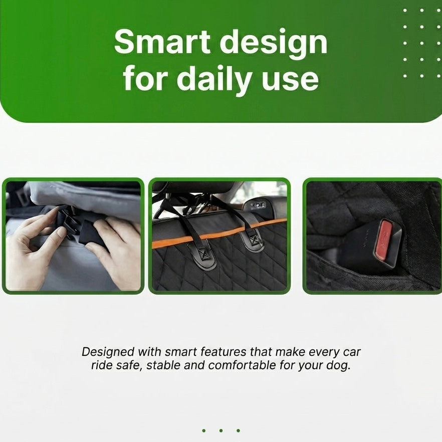 Universal Fit Dog Car Seat Cover – Waterproof with Side Flaps and Pockets
