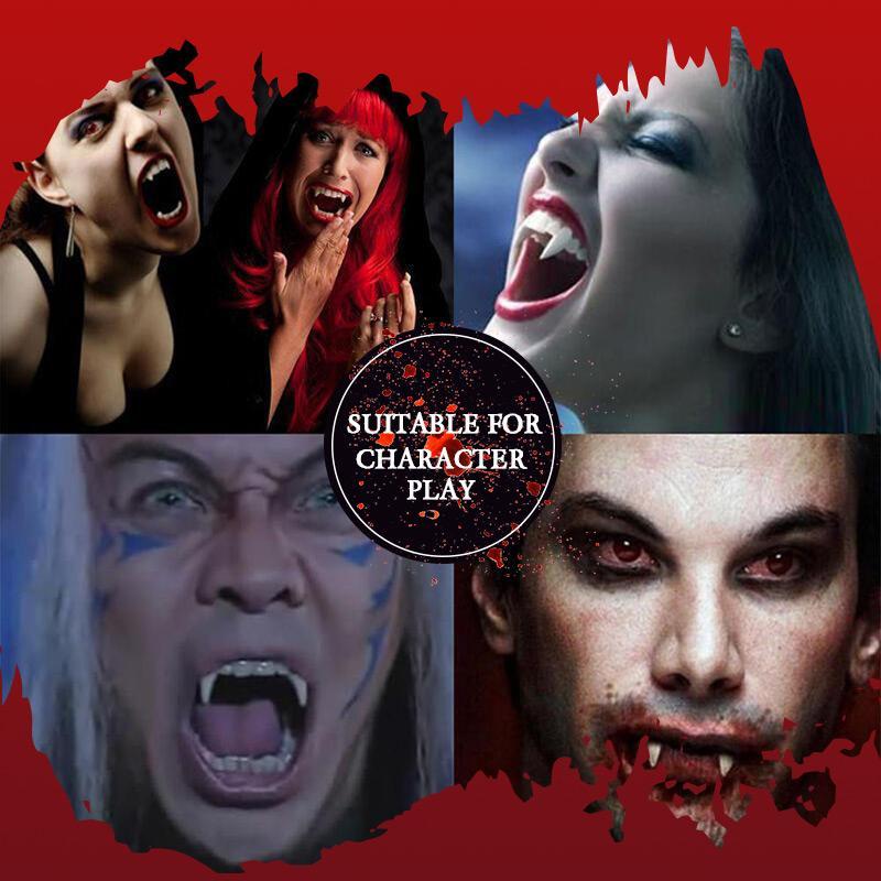 Retractable Halloween Vampire Fangs for Realistic Costume Look
