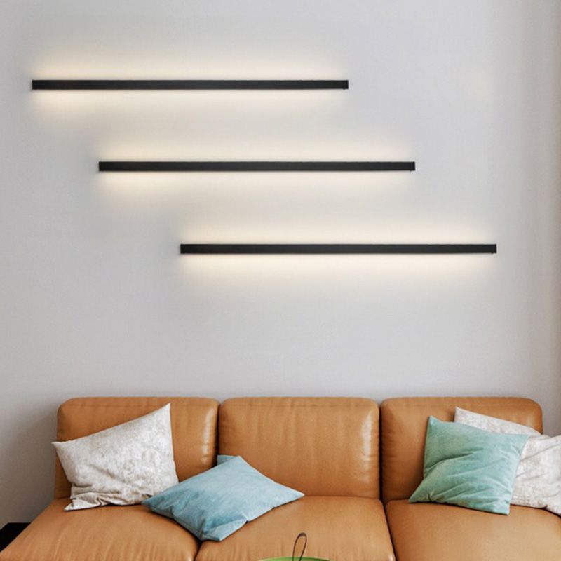 Linear LED Wall Light | Minimalist Matte Black Aluminum | 20W Energy-Efficient Lighting | Indoor & Outdoor Use