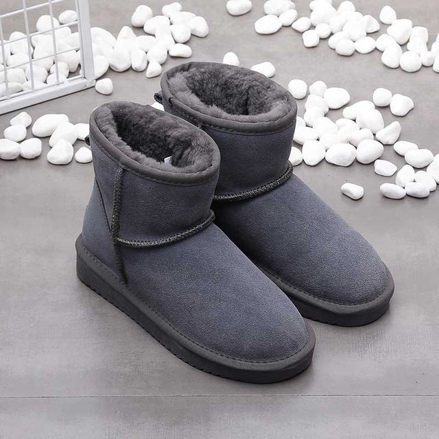 Women’s Ankle Winter Boots | Faux Fur Lining & Comfortable Fit | Artificial Wool | Warmth for Cold Weather