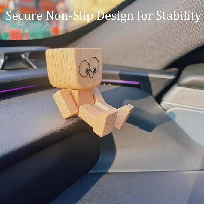 Wooden Rocking Figure — Handmade Buddy for Happy Car Journeys