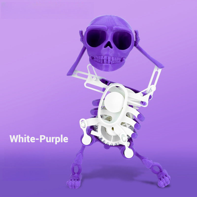 3D Printed Dancing Skeleton Halloween Decoration with Light & Sound Effects