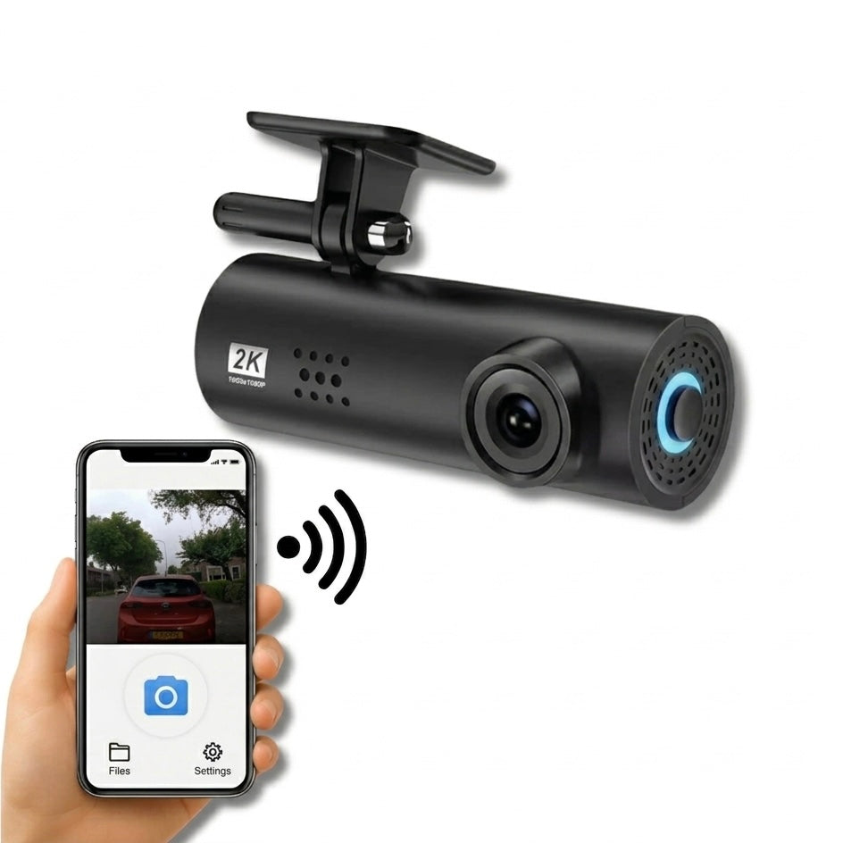 Full HD Dash Camera with 170° Wide View, Night Vision, G-Sensor, Voice Alerts, Loop Recording
