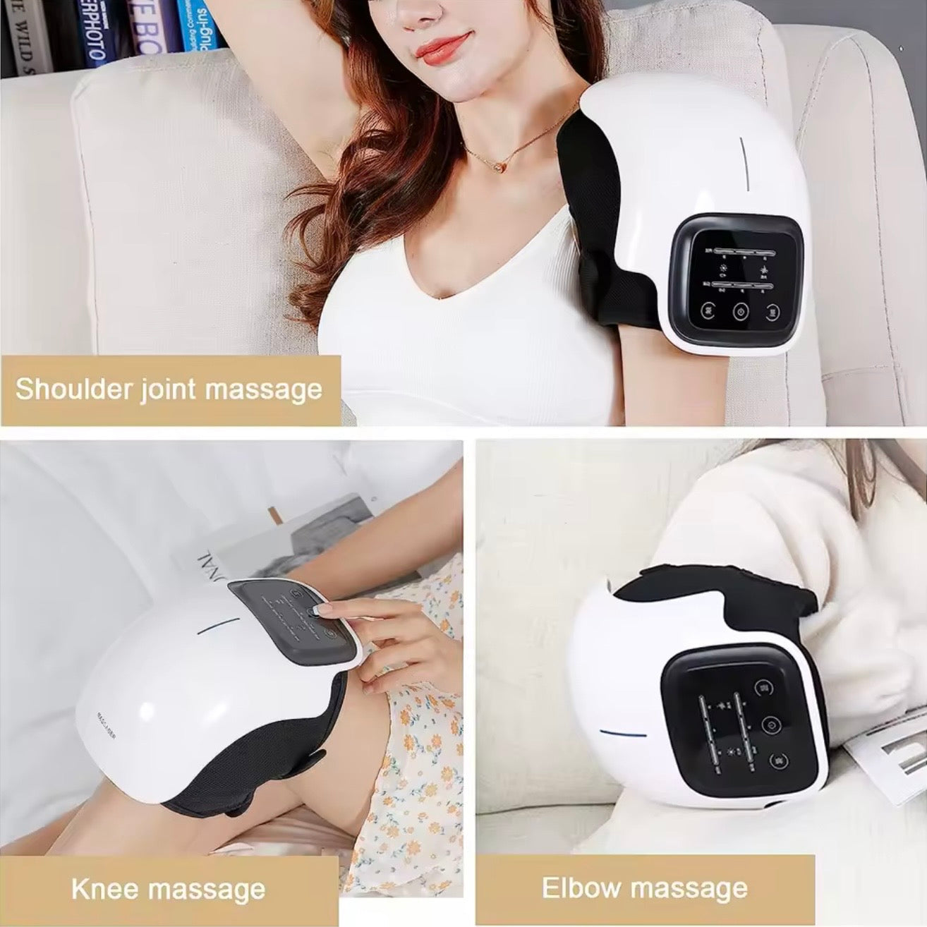 Portable Knee Massager with Heat and Red Light – USB Rechargeable Air Compression