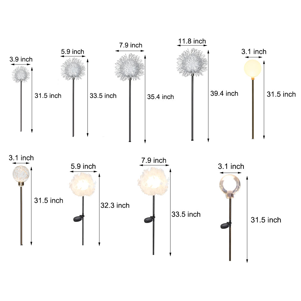 10Pcs Outdoor Solar Taavita Garden Lights Pathway Light for Yard