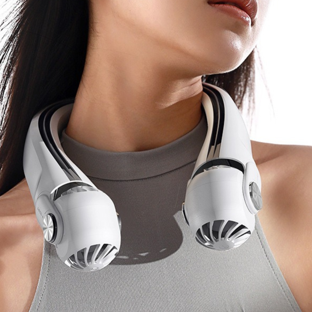 Portable Rechargeable Neck Fan for Summer Travel Cooling