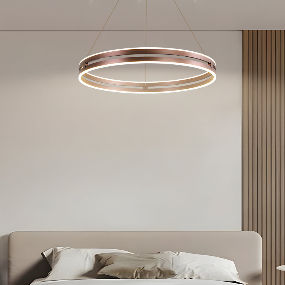 23.6-in Modern Double Wheel Chandelier LED Pendant Light, Taavita