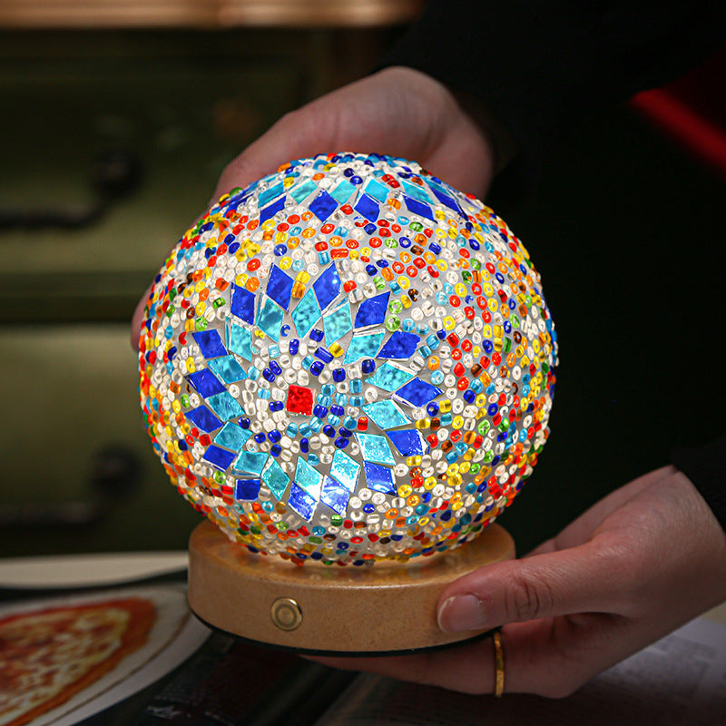ChromaGlow Mosaic LED Table Lamp for Inviting Ambiance