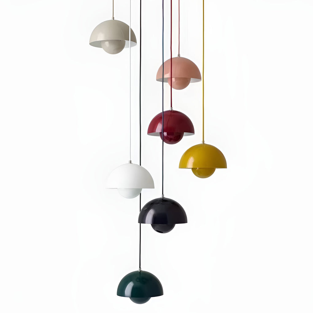1-Light Nordic Metal Mushroom Flowerpot Pendant Light