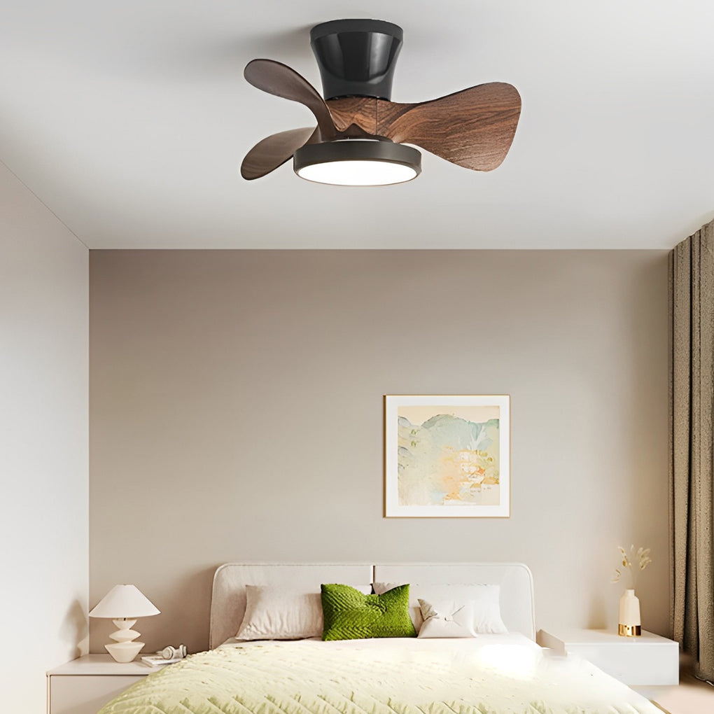 3 Blades Silent LED Dimmable Ceiling Fan Light with Remote Inverter Nordic Taavita