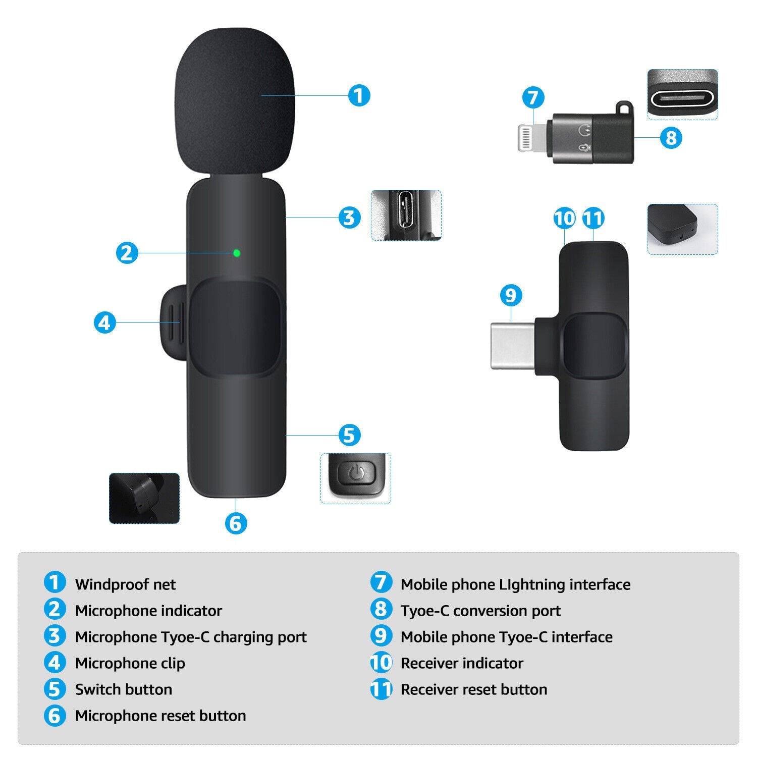 Clip-On Condenser Microphone