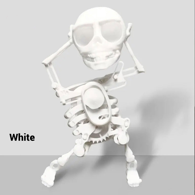 3D Printed Dancing Skeleton Halloween Decoration with Light & Sound Effects