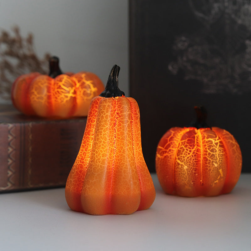 Battery-Powered Halloween Pumpkin Lanterns Set of 3 Resin Decor