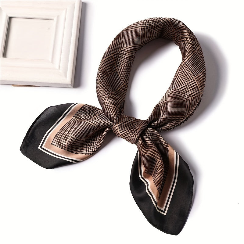 Square Scarf | Lightweight | Vintage Style Accent | Polyester