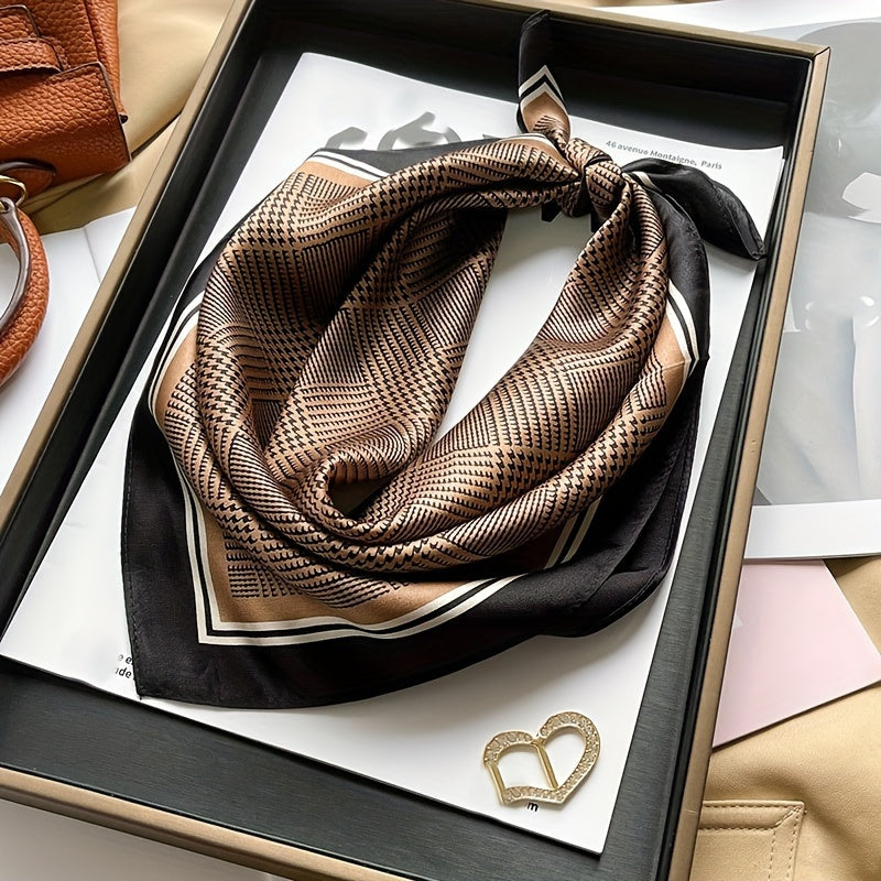 Square Scarf | Lightweight | Vintage Style Accent | Polyester