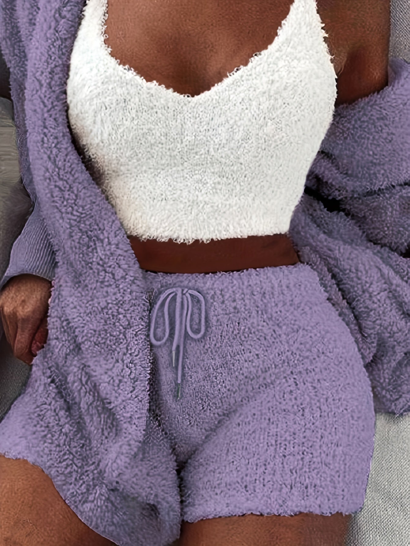 Women’s Pajama Set | 3-Piece Cozy | Winter Comfort Wear | Polyester